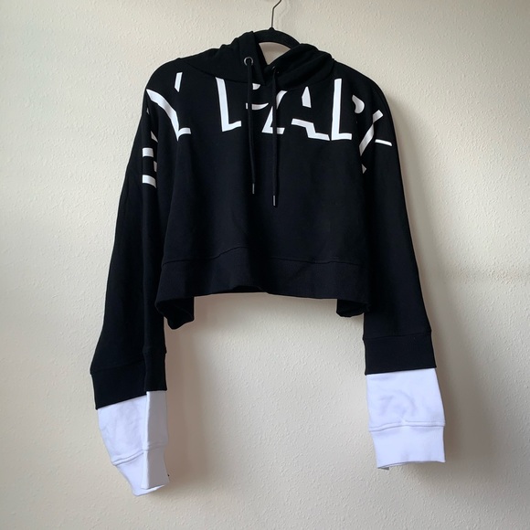 IVY PARK Tops - IVY PARK Double Sleeve Cropped Hoodie